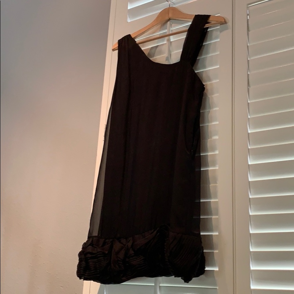 Alice + Olivia black silk dress